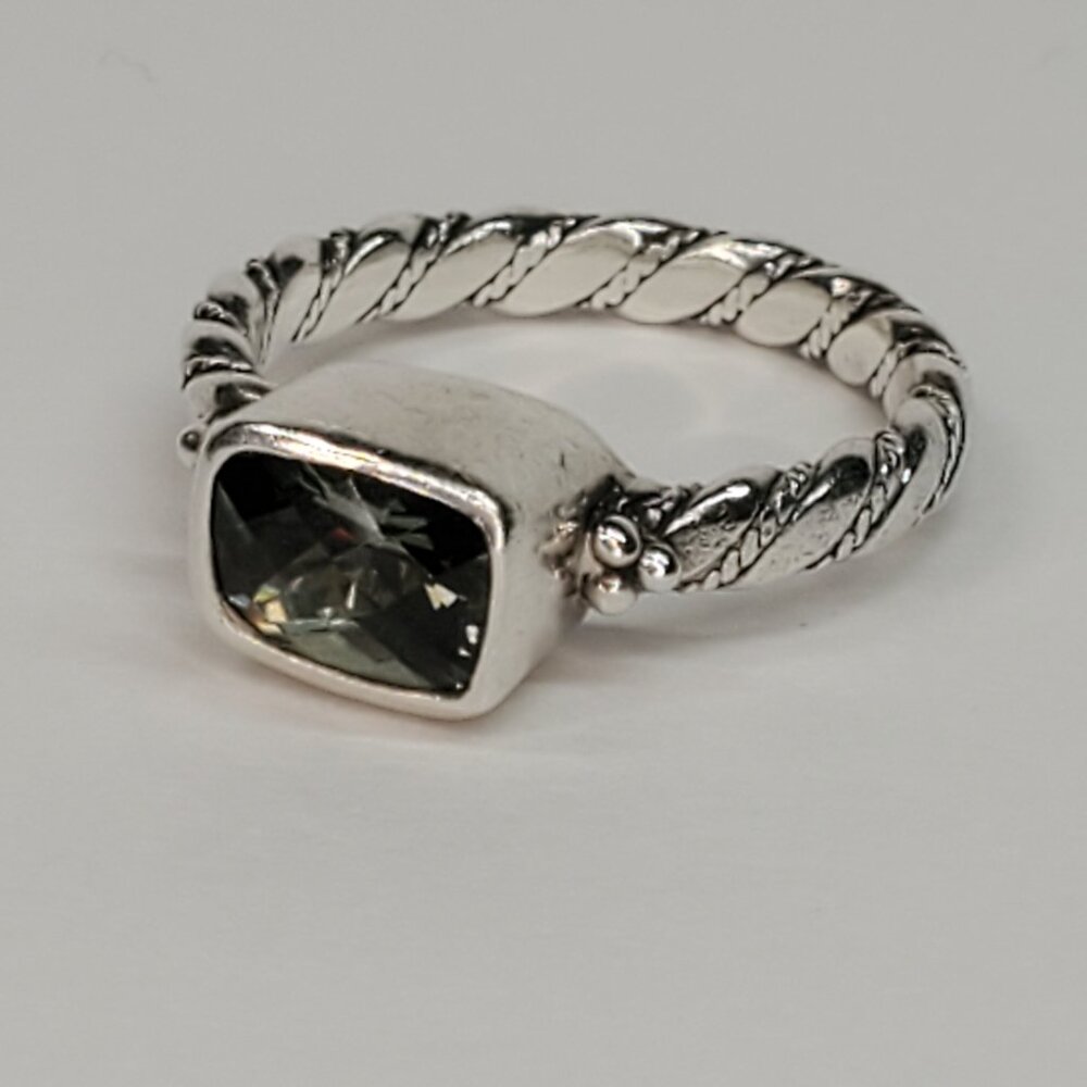 Lori Bonn Green Topaz Sterling Silver Ring, Size 6.75 - Picture 4 of 10